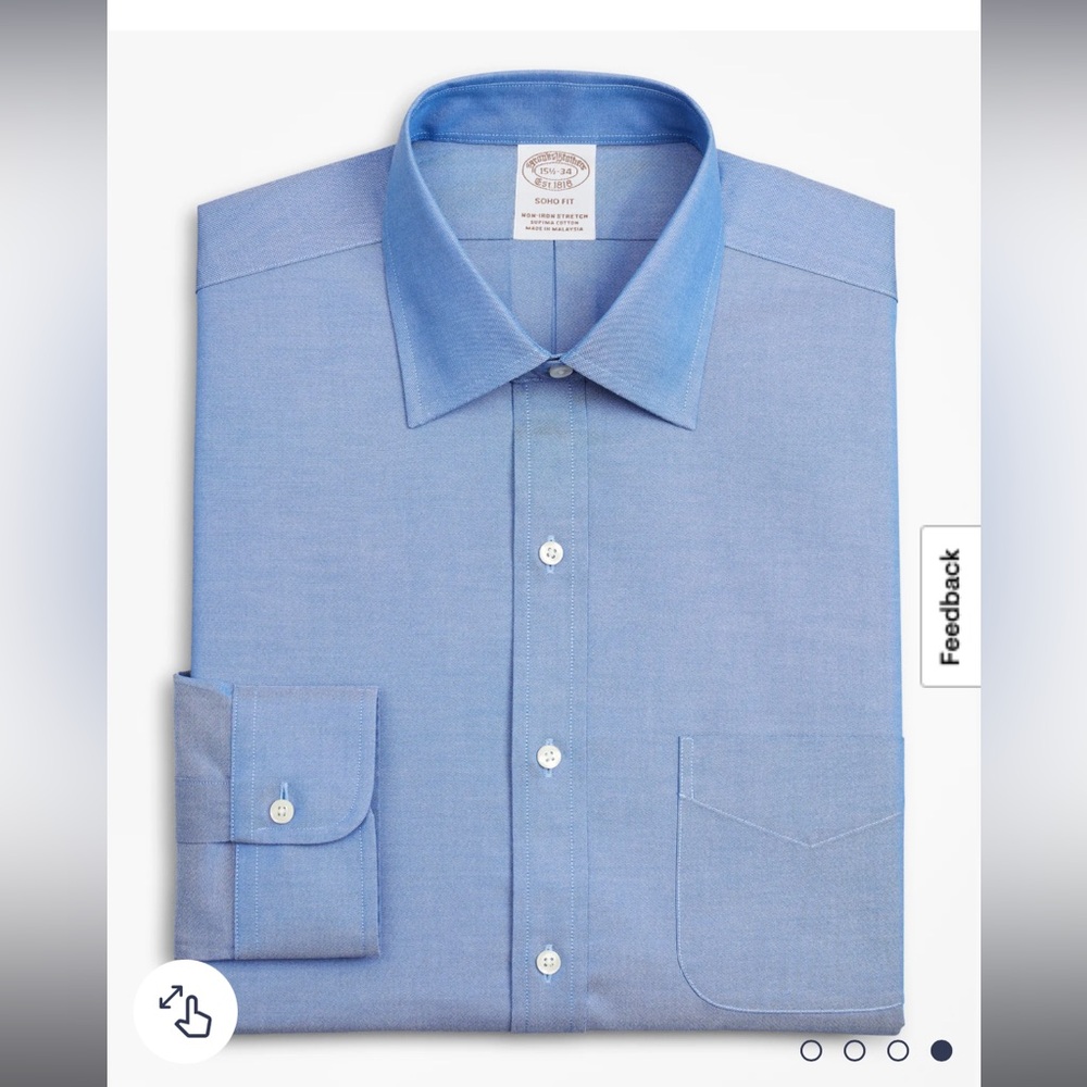 Brooks Brothers Soho Extra-Slim-Fit Dress Shirt, Non-Iron Pinpoint Collar
